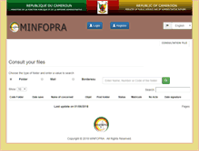 Tablet Screenshot of dossier.minfopra.gov.cm